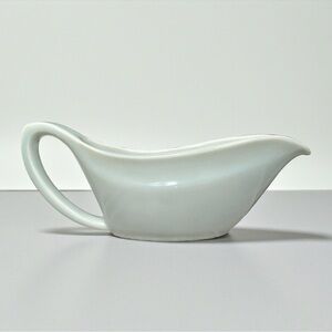 RARE Vintage Bauer “La Linda” Pottery Gravy/Sauce Boat Dish in Dove Grey, 10”